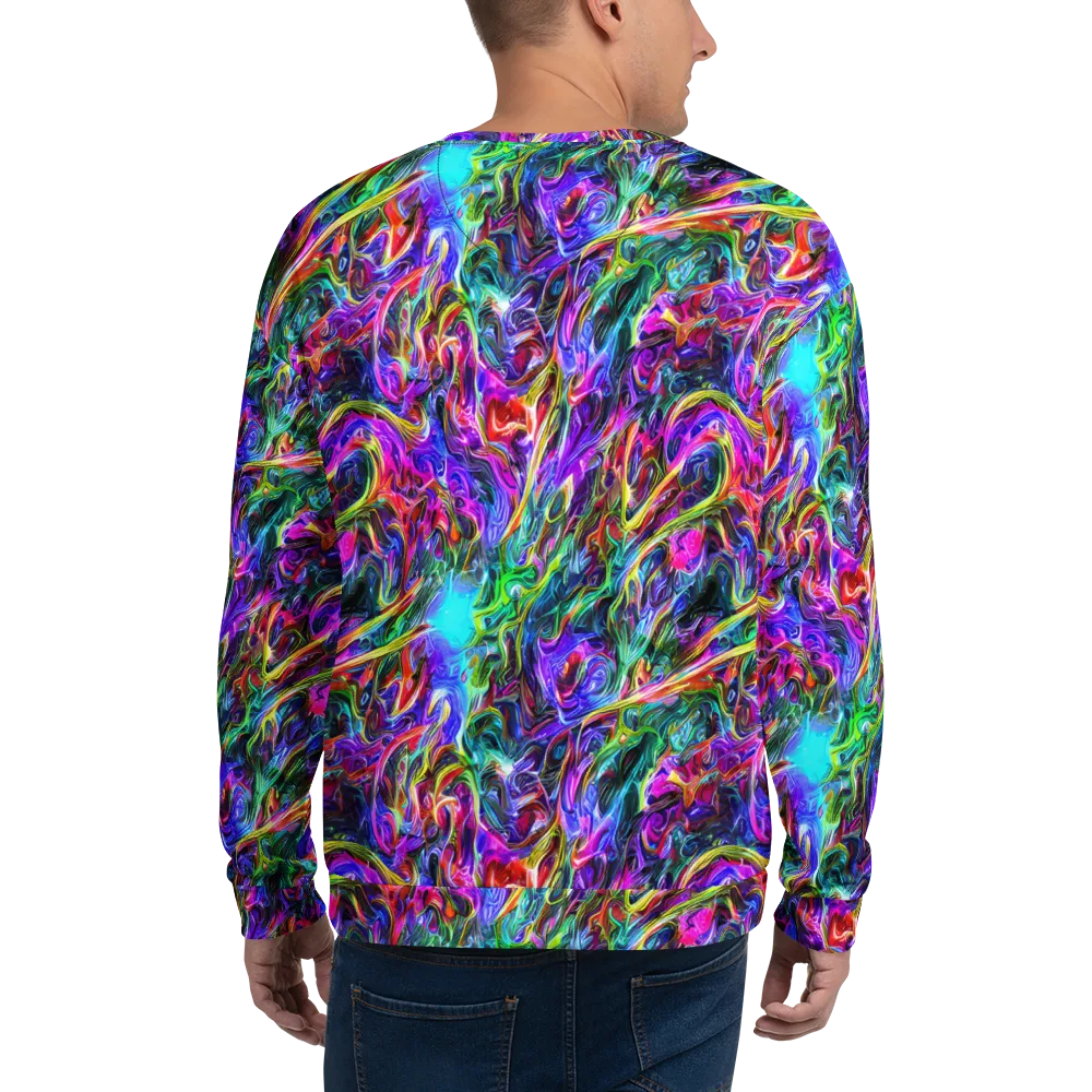 Synthetic Sunset on Sweatshirt — Back
