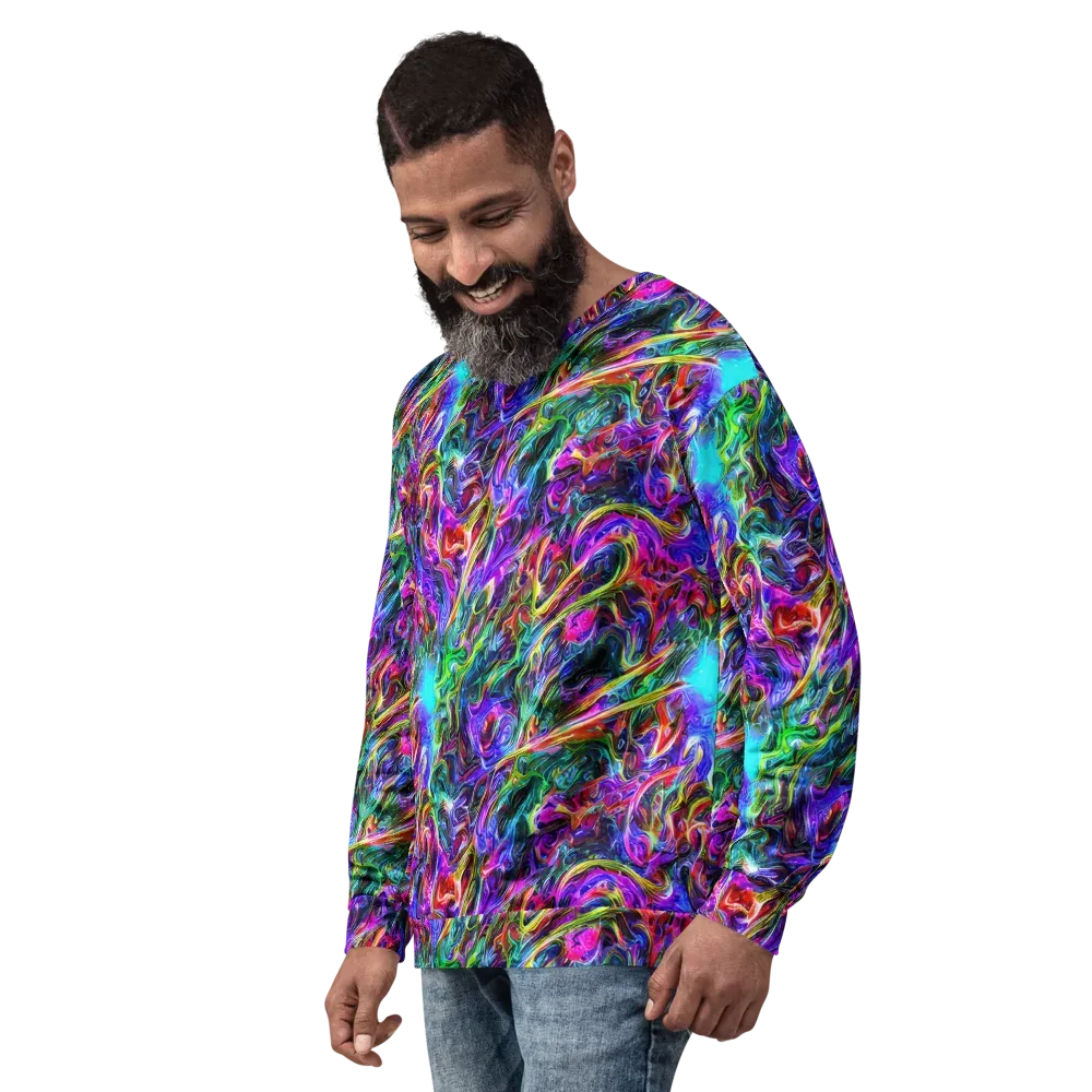 Synthetic Sunset on Sweatshirt — Left Front