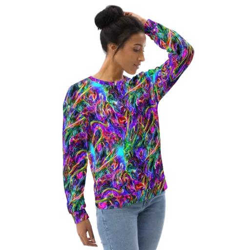 Synthetic Sunset on a Sweatshirt