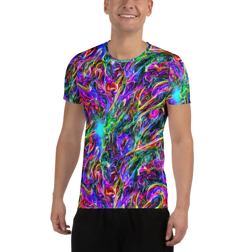 Synthetic Sunset on Men's Athletic T-Shirt — Front