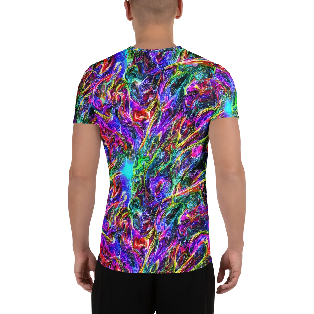 Synthetic Sunset on Men's Athletic T-Shirt — Back