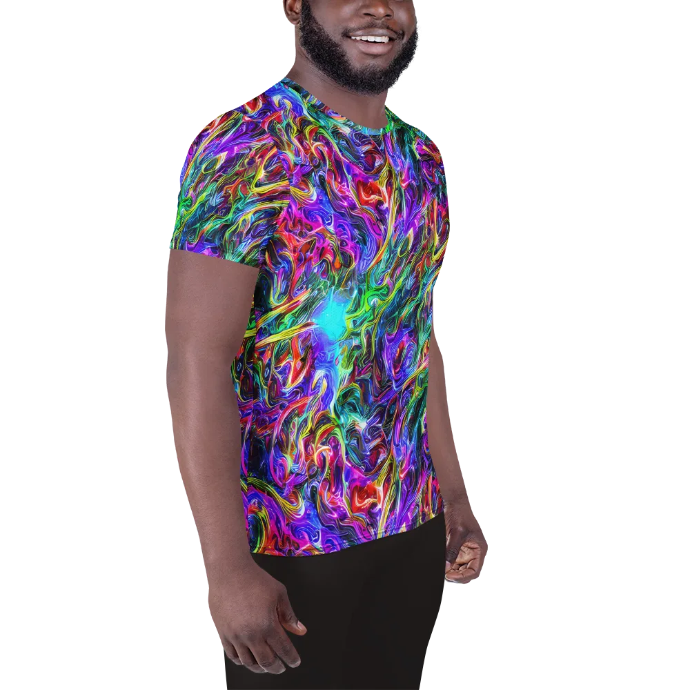 Synthetic Sunset on Men's Athletic T-Shirt — Right