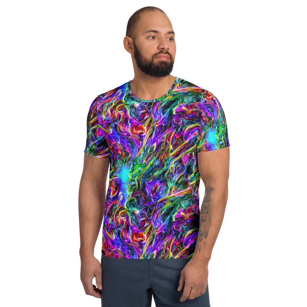 Synthetic Sunset on Men's Athletic T-Shirt — Front