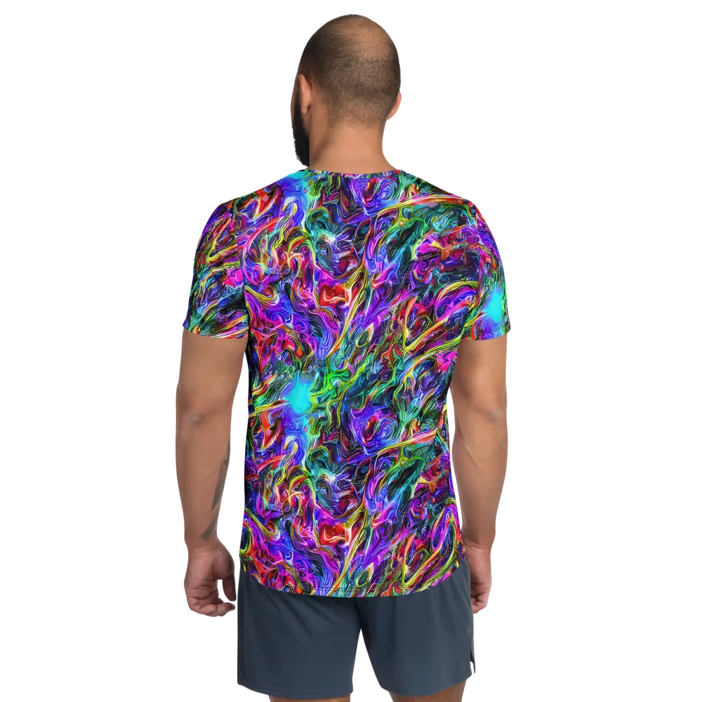 Synthetic Sunset on Men's Athletic T-Shirt — Back