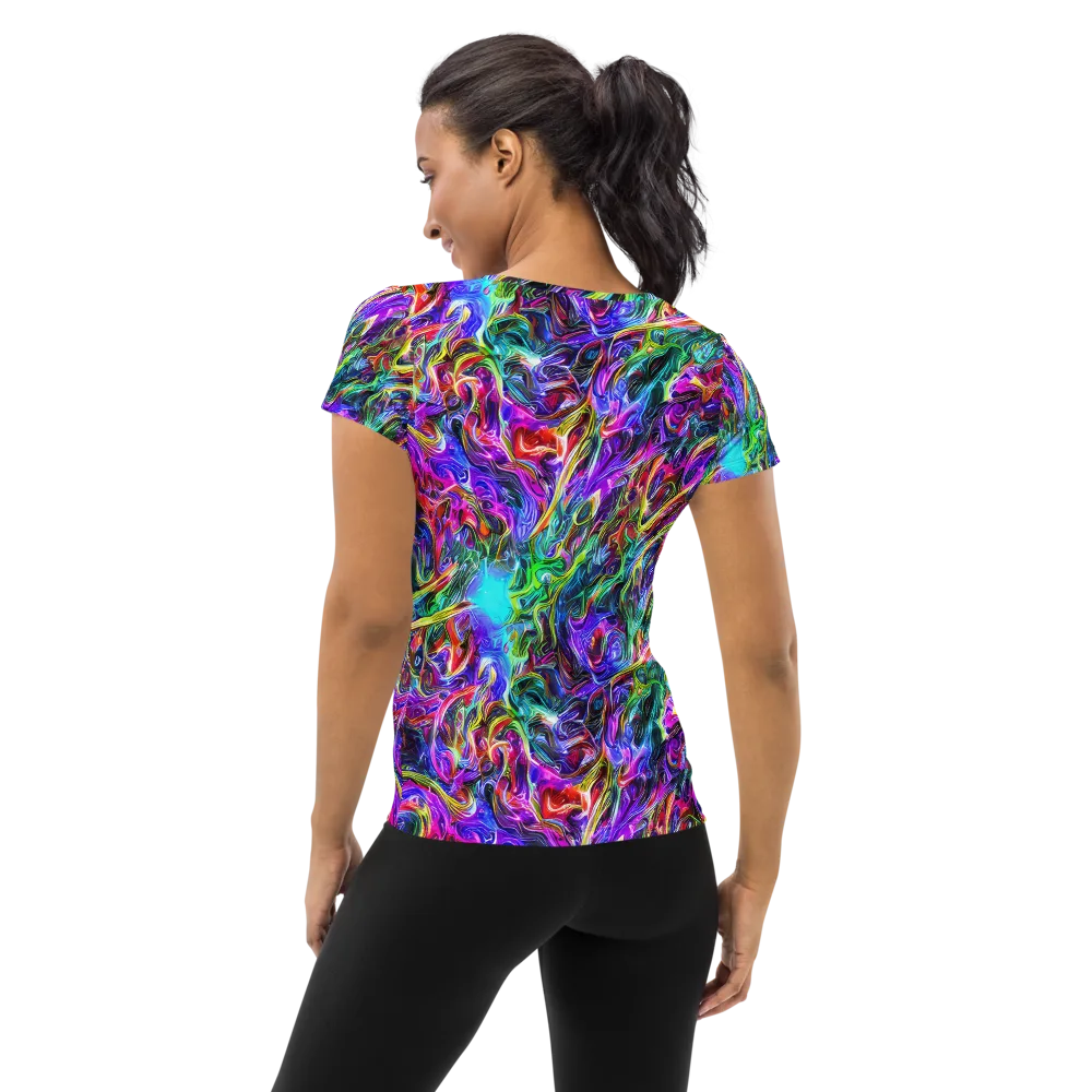 Synthetic Sunset on Women's Athletic T-Shirt — Back