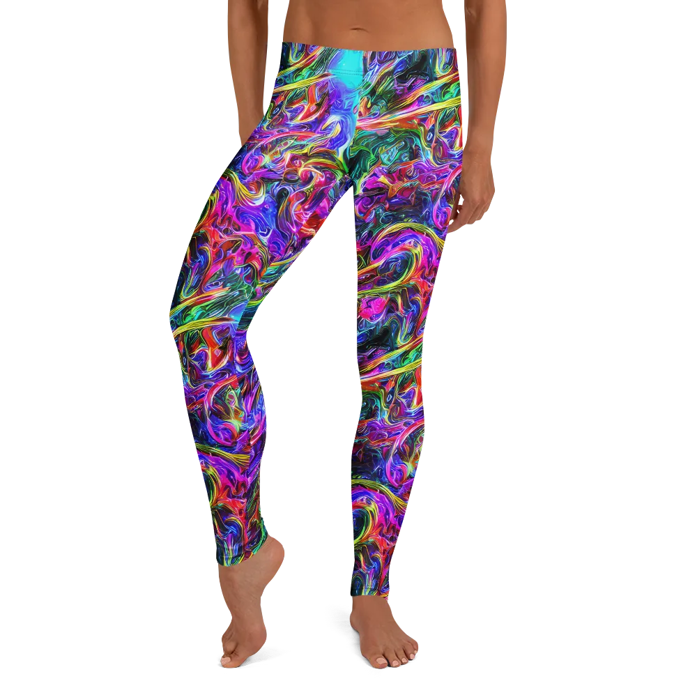 Synthetic Sunset on Leggings — Front