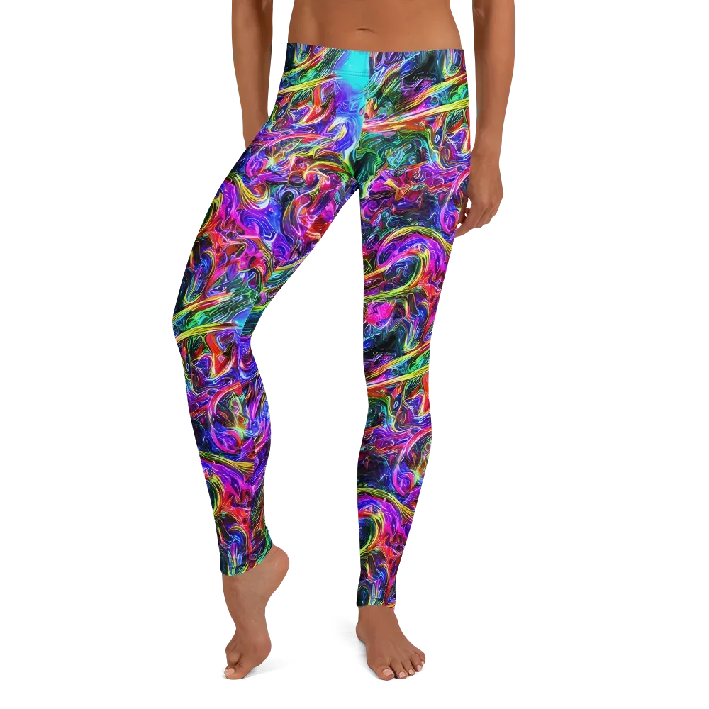 Synthetic Sunset on Leggings — Front