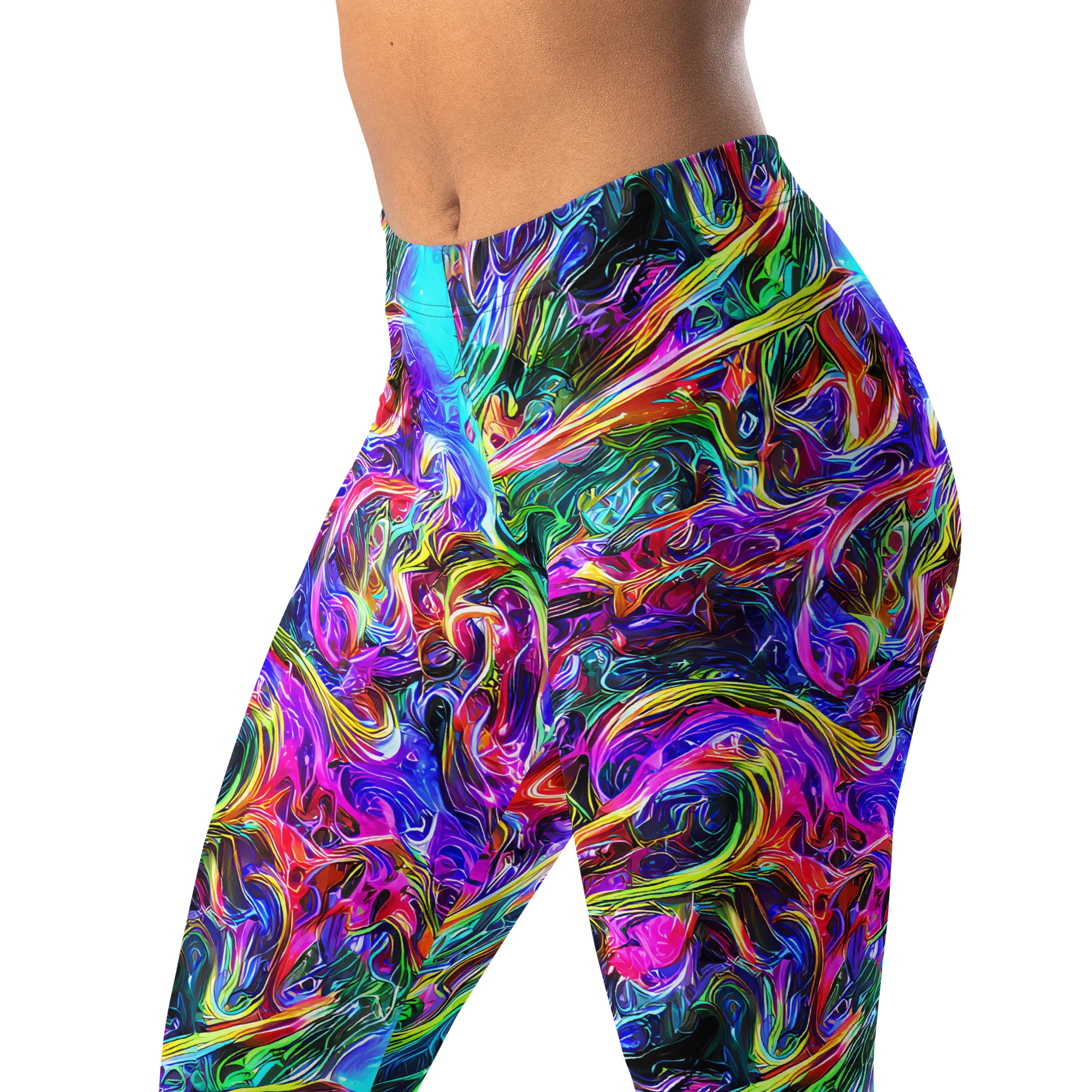 Synthetic Sunset on Leggings — Left Front