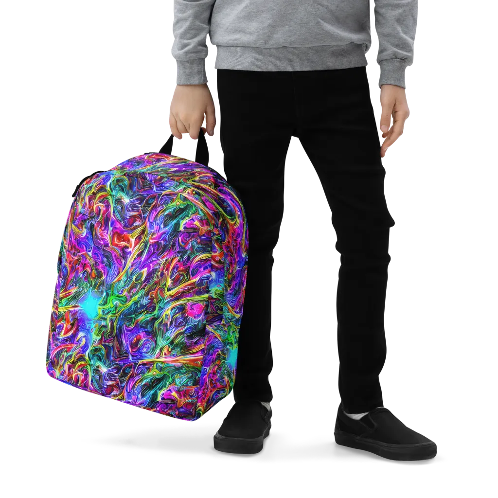 Synthetic Sunset on Minimalist Backpack — Zoomed-in