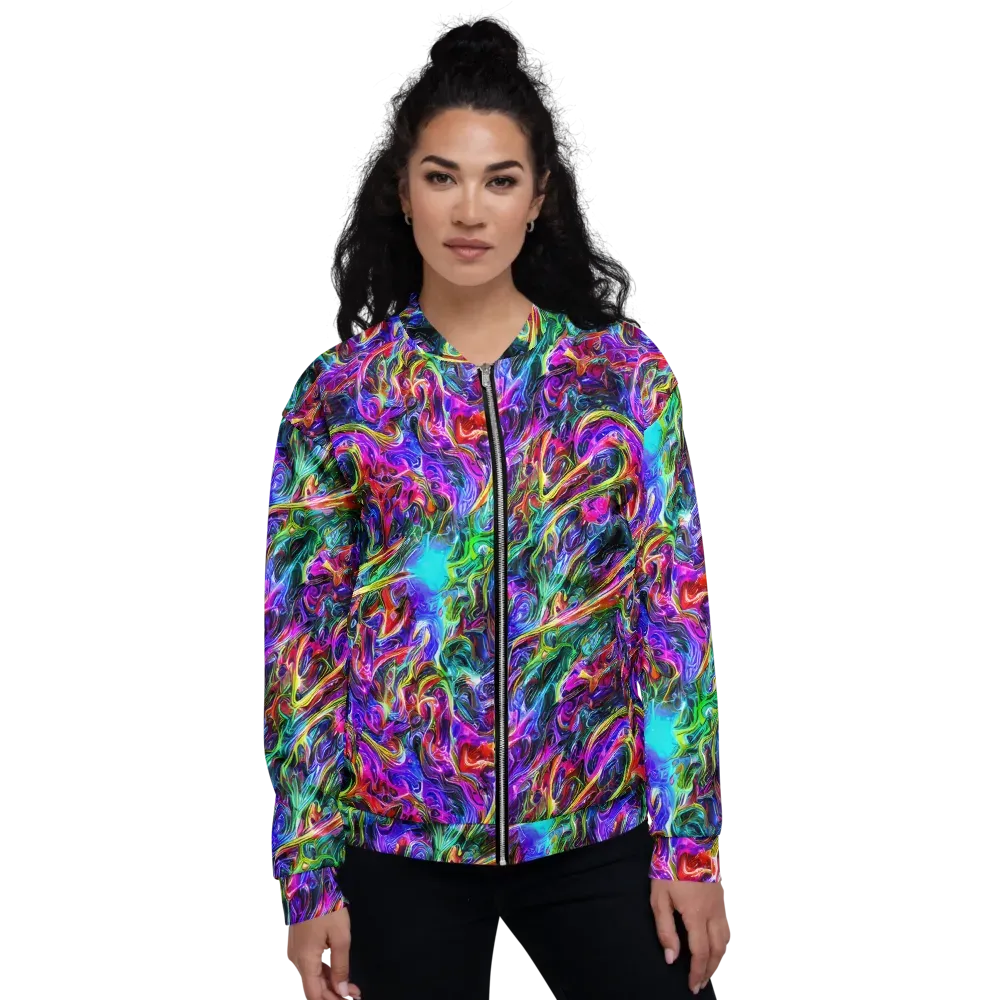 Synthetic Sunset on Bomber Jacket — Front