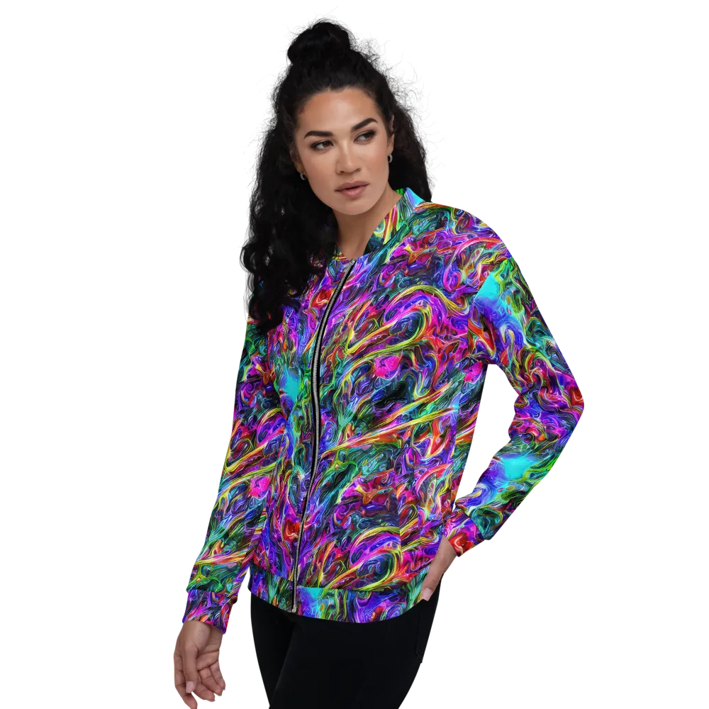 Synthetic Sunset on Bomber Jacket — Left