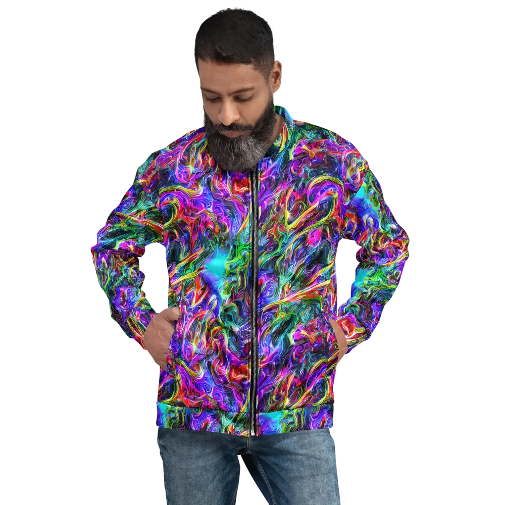 Synthetic Sunset on Bomber Jacket — Front