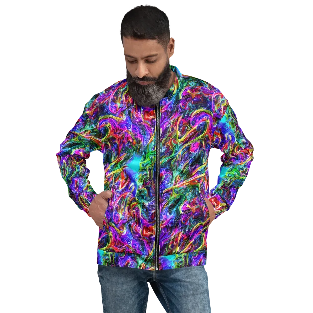 Synthetic Sunset on Bomber Jacket — Front