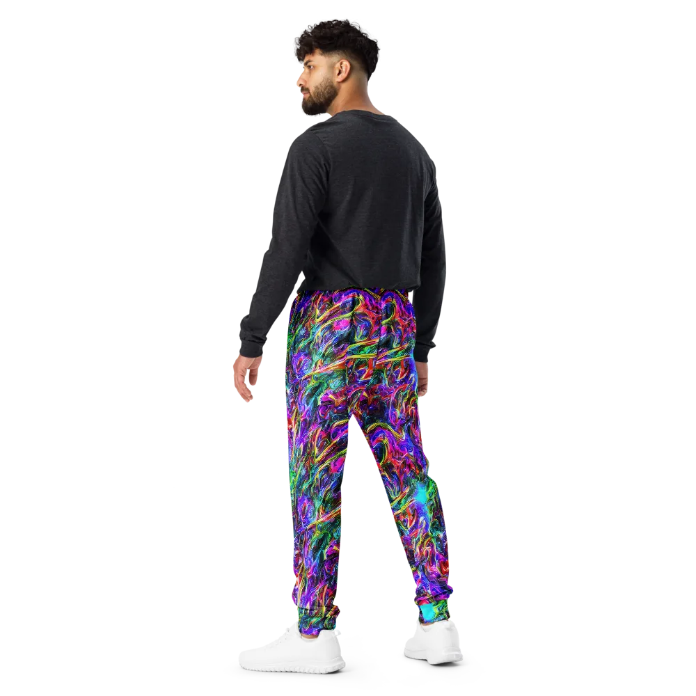 Synthetic Sunset on Men's Joggers — Back