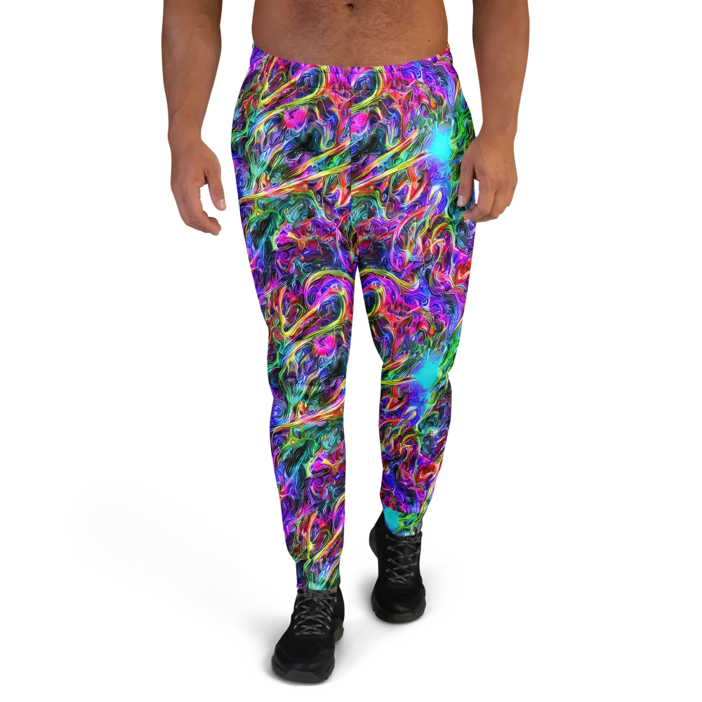 Synthetic Sunset on Men's Joggers — Front