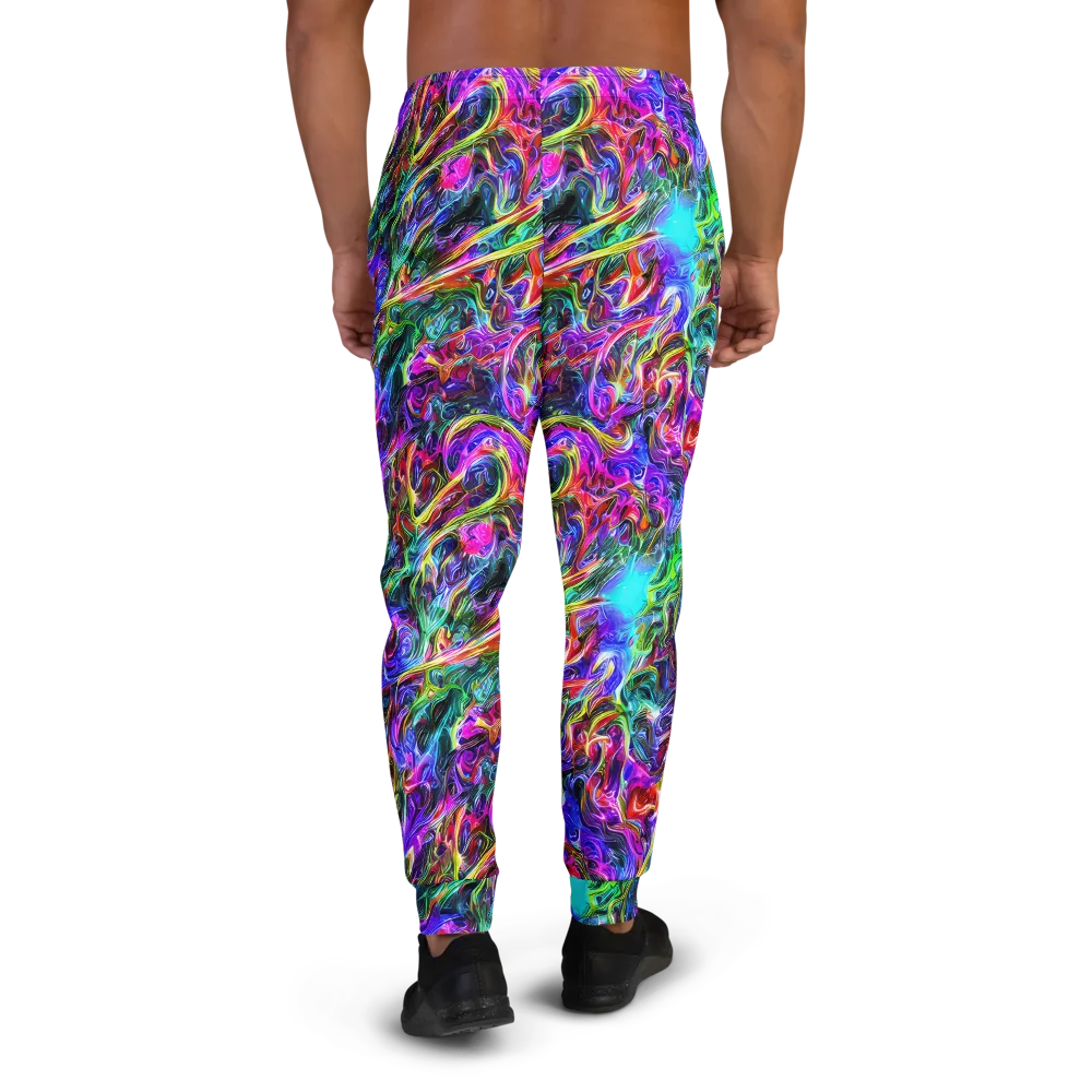 Synthetic Sunset on Men's Joggers — Back