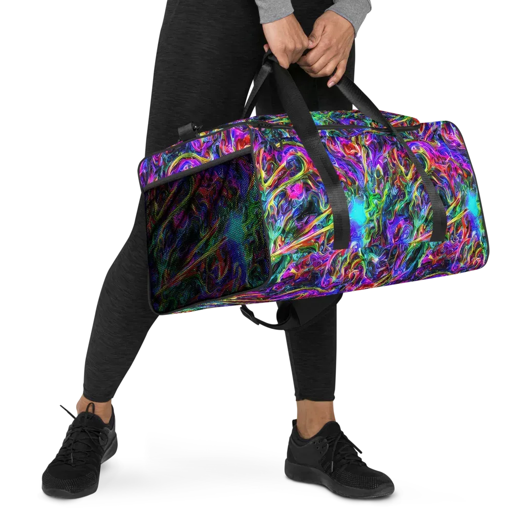 Synthetic Sunset on Duffle Bag — Right Front