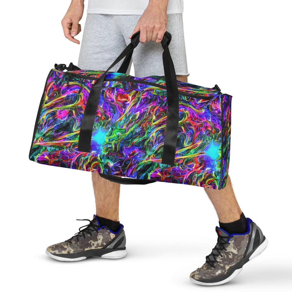 Synthetic Sunset on Duffle Bag — Front