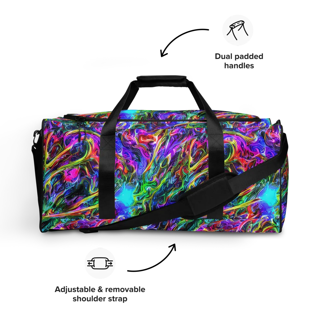 Synthetic Sunset on Duffle Bag — Front
