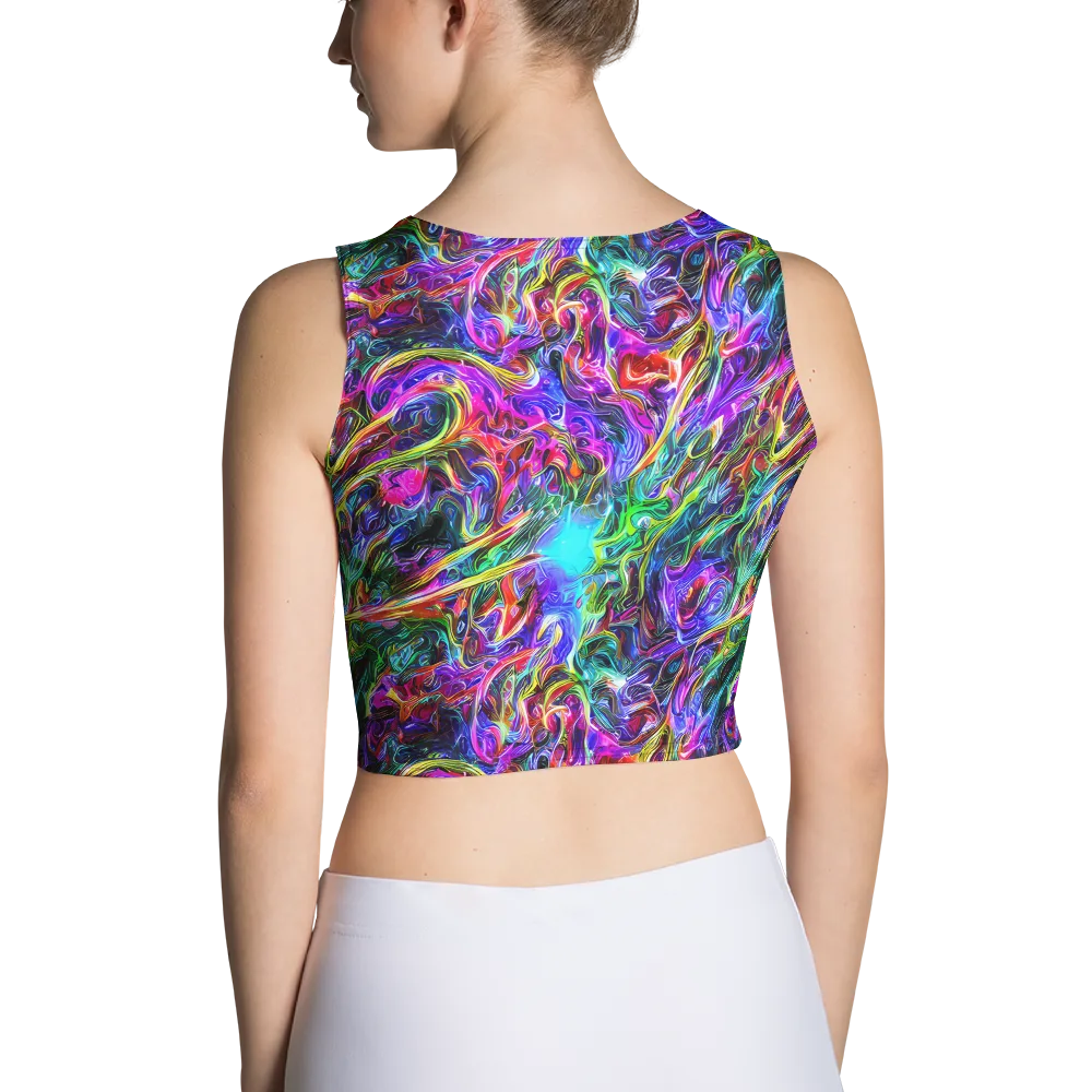 Synthetic Sunset on Crop Top — Back