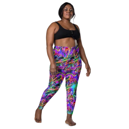 Synthetic Sunset on a Leggings with Pockets