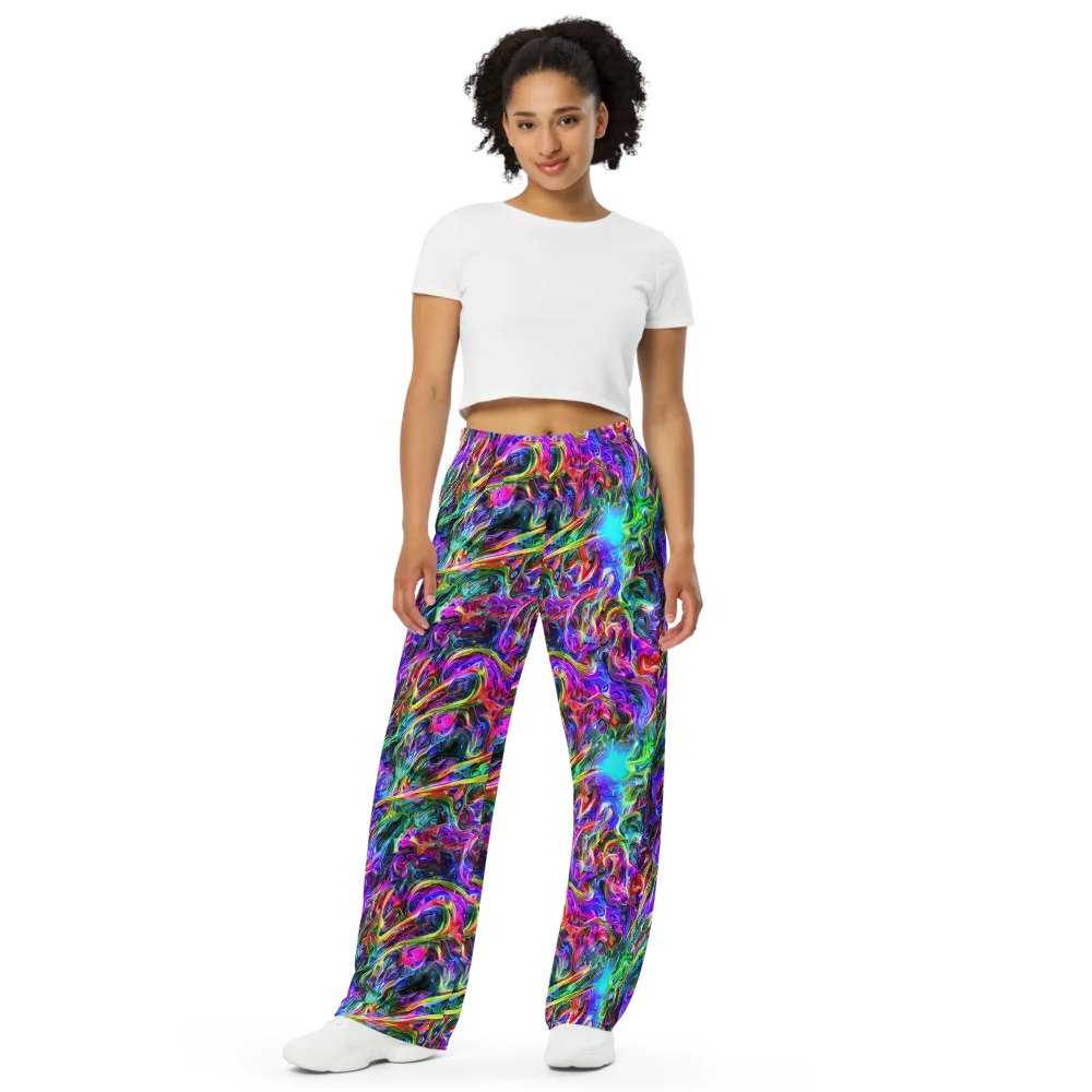 Synthetic Sunset on Wide-Leg Pants — Front