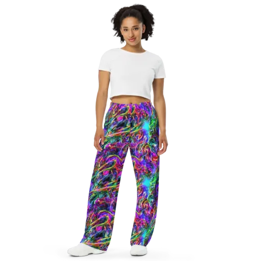 Synthetic Sunset on a Wide-Leg Pants
