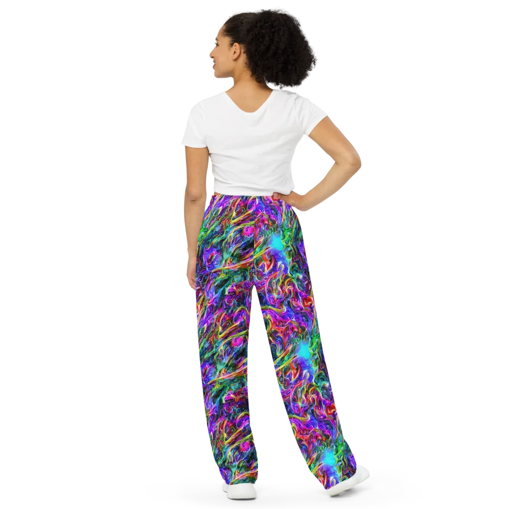 Synthetic Sunset on Wide-Leg Pants — Back