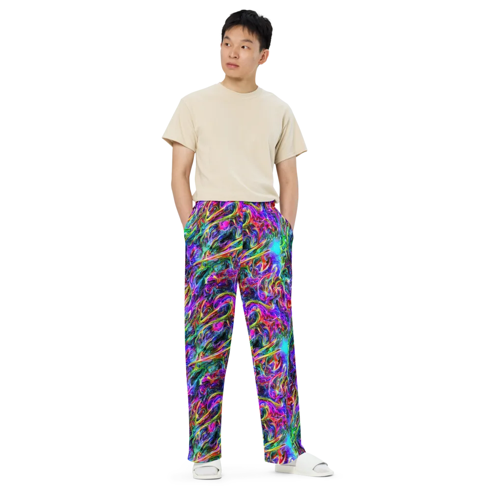 Synthetic Sunset on Wide-Leg Pants — Front