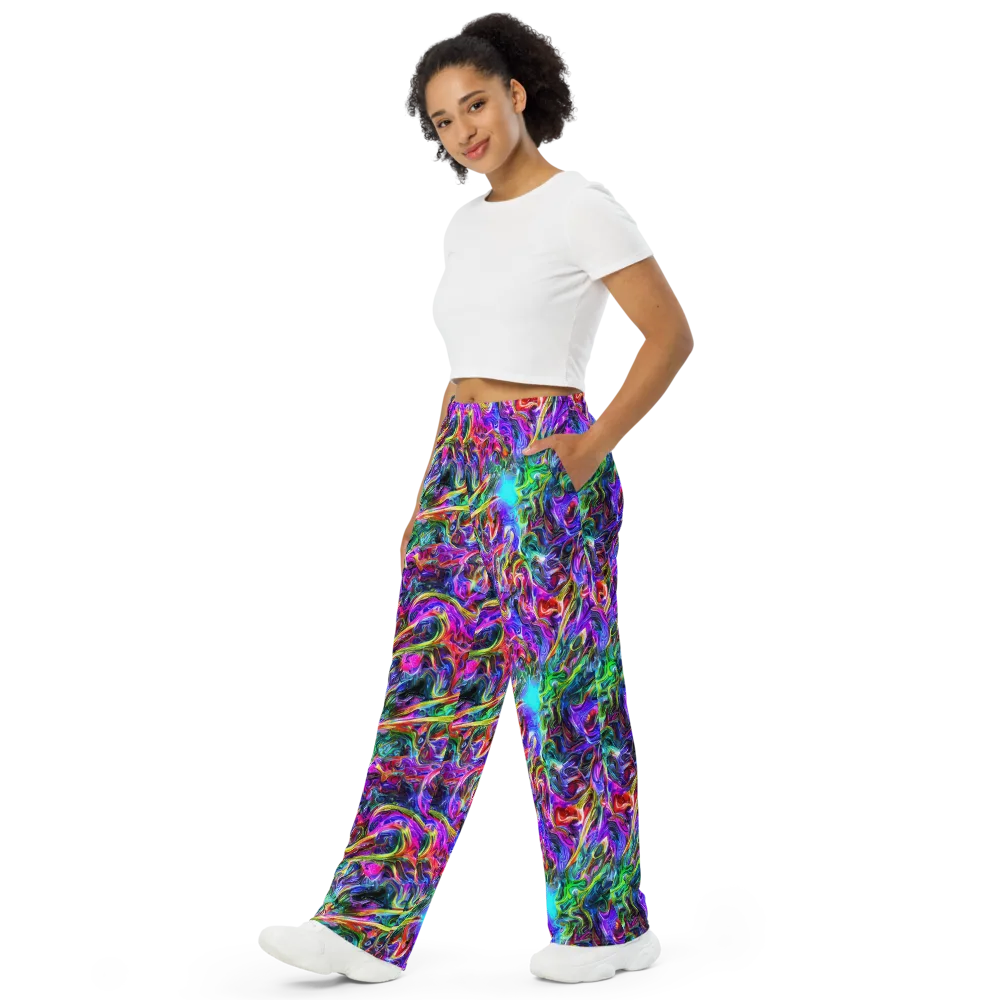 Synthetic Sunset on Wide-Leg Pants — Left Front