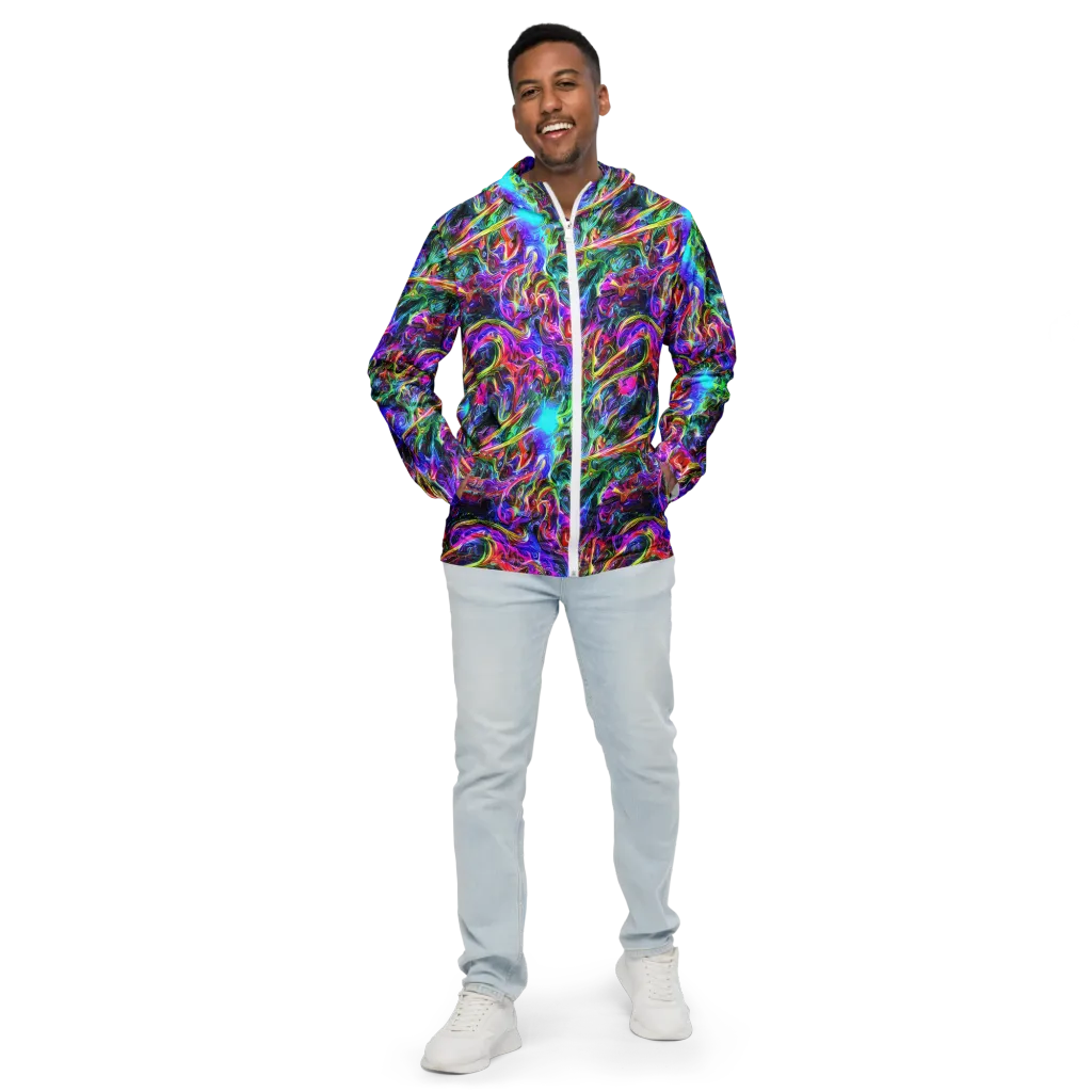 Synthetic Sunset on Men's Windbreaker — Front