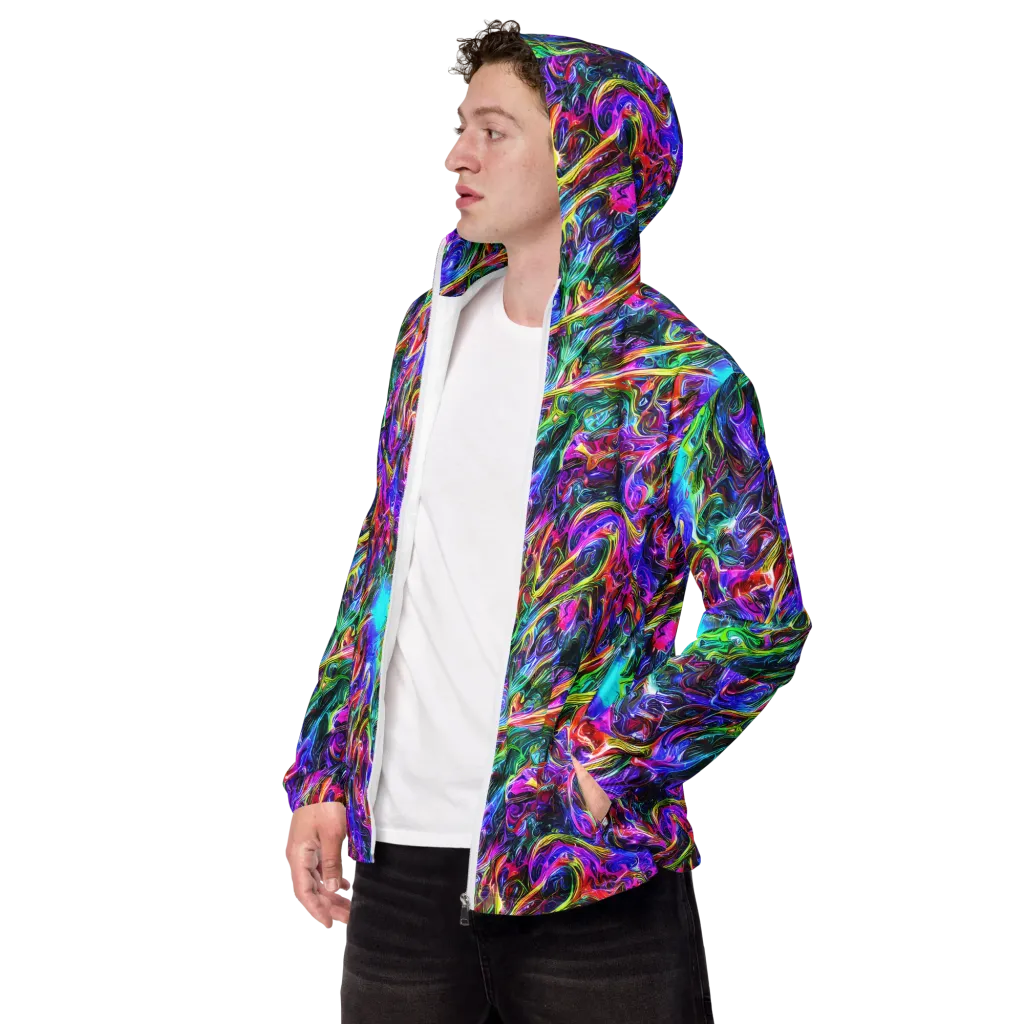 Synthetic Sunset on Men's Windbreaker — Left Front