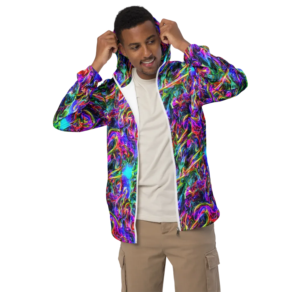 Synthetic Sunset on Men's Windbreaker — Front