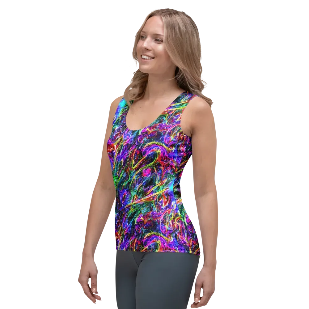 Synthetic Sunset on Women's Tank Top — Left Front