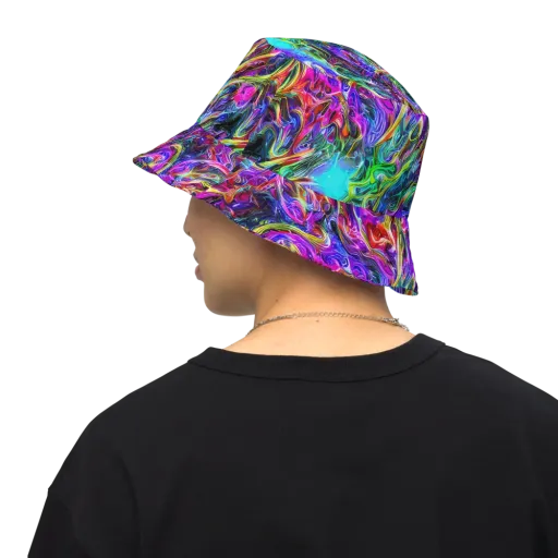 Synthetic Sunset on a Reversible Bucket Hat