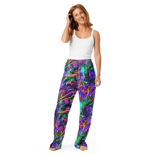 Synthetic Sunset on a Women's Pajama Pants
