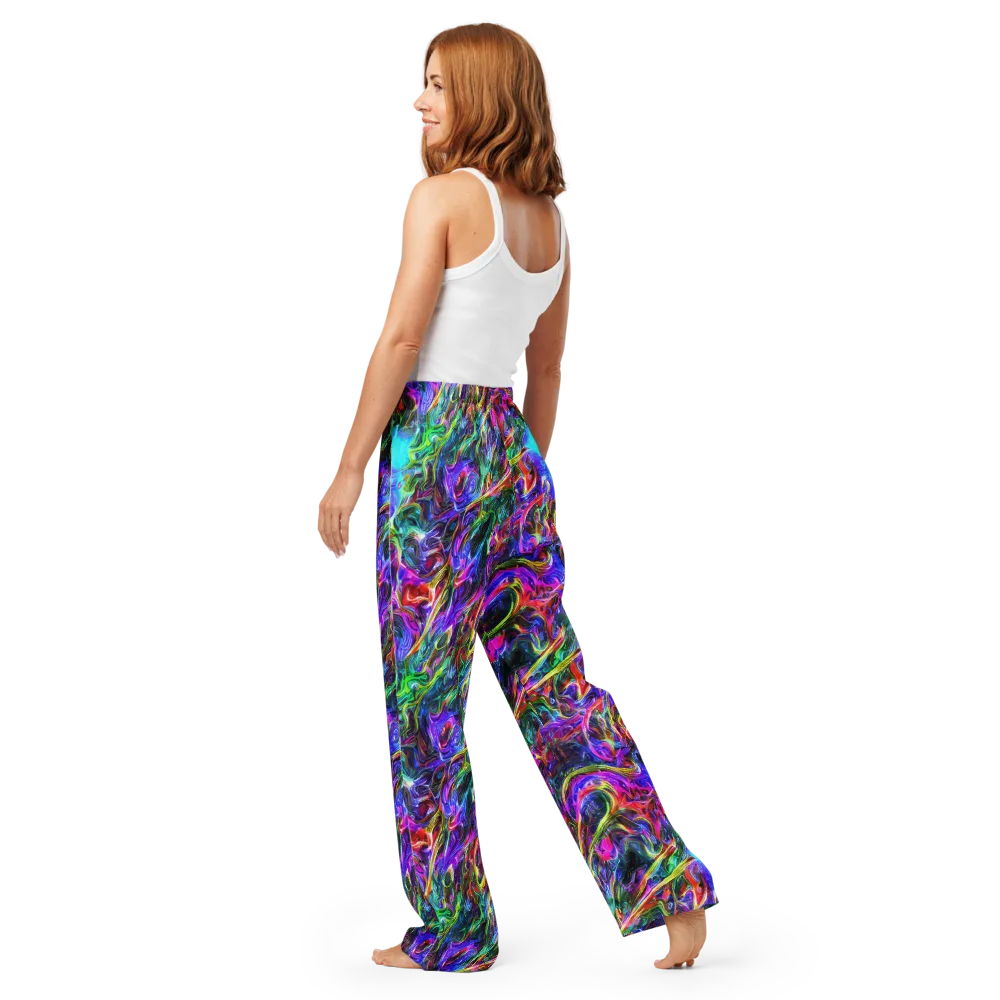 Synthetic Sunset on Women's Pajama Pants — Back