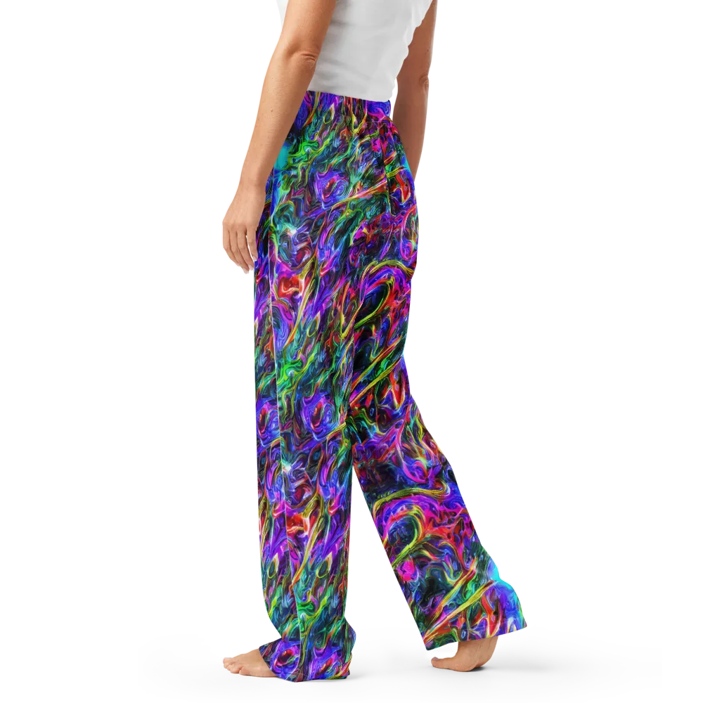 Synthetic Sunset on Women's Pajama Pants — Left