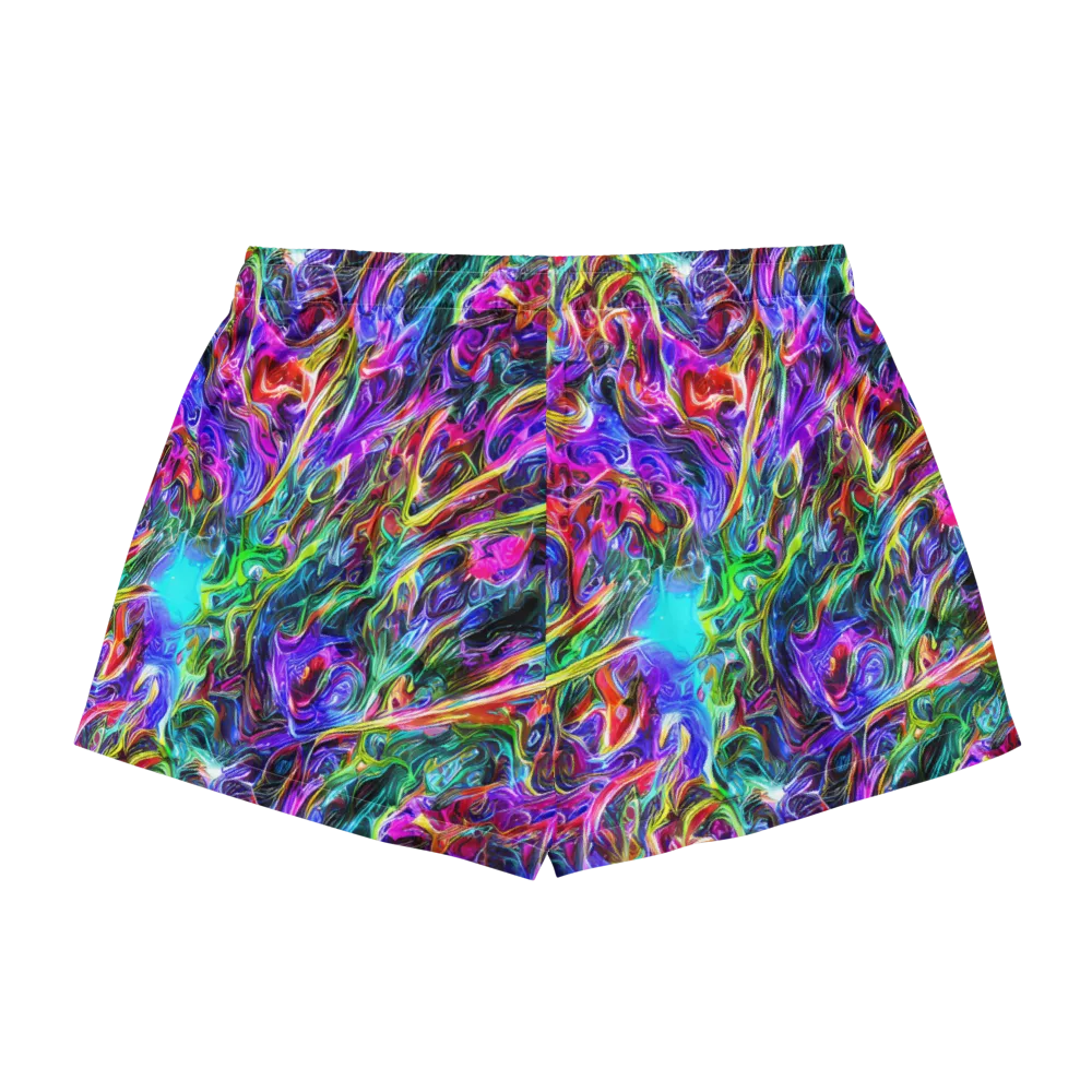 Synthetic Sunset on Women's Pajama Shorts — Back