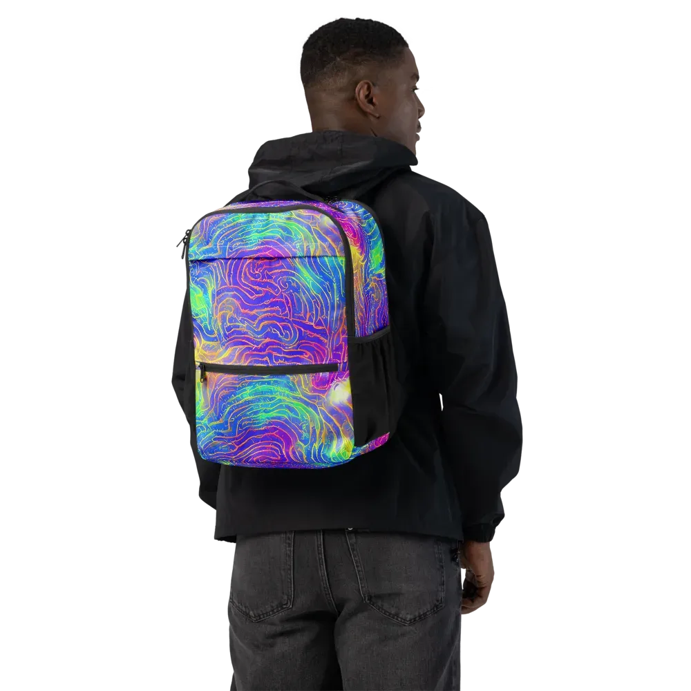 Ultraviolet Waves on Utility Backpack — Back
