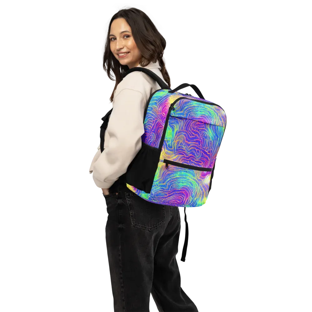 Ultraviolet Waves on Utility Backpack — Back