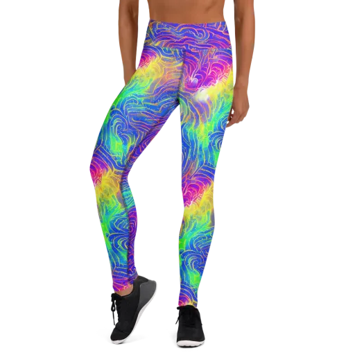 Ultraviolet Waves on a Yoga Leggings