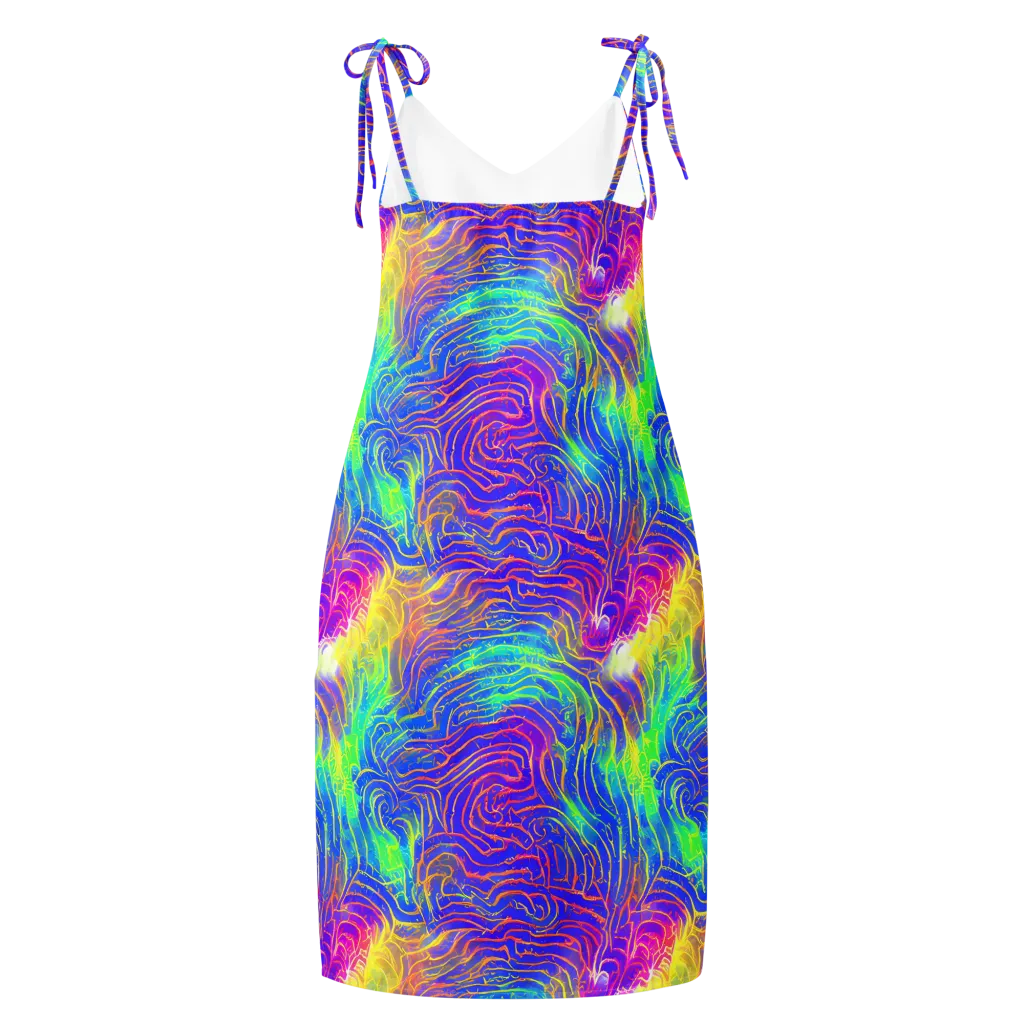 Ultraviolet Waves on Slip Dress — Back