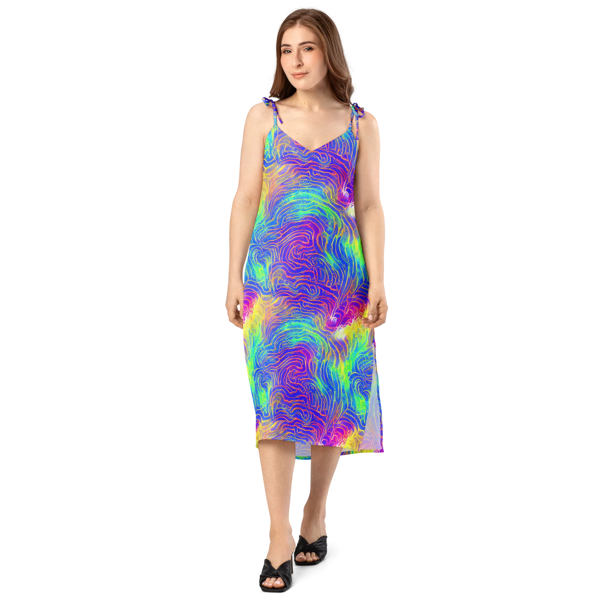 Ultraviolet Waves on Slip Dress — Front