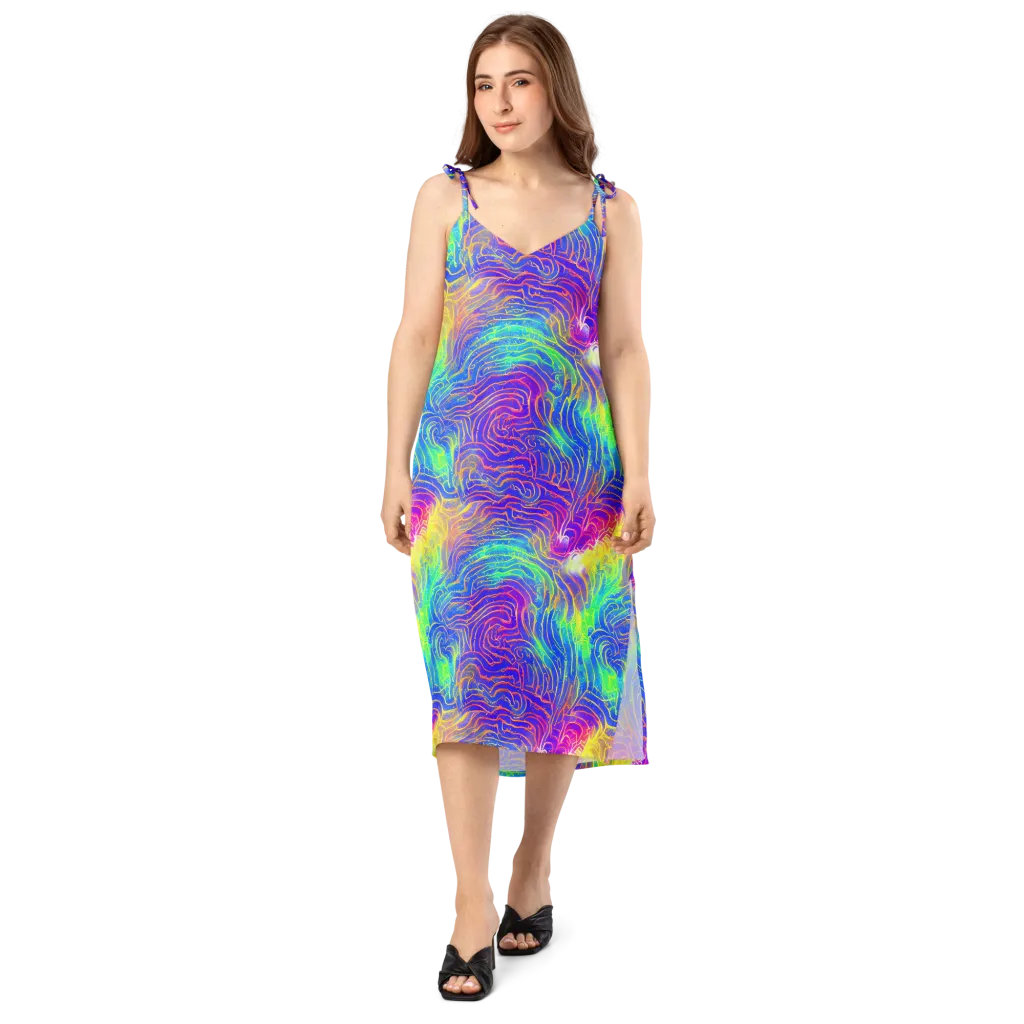 Ultraviolet Waves on Slip Dress — Front