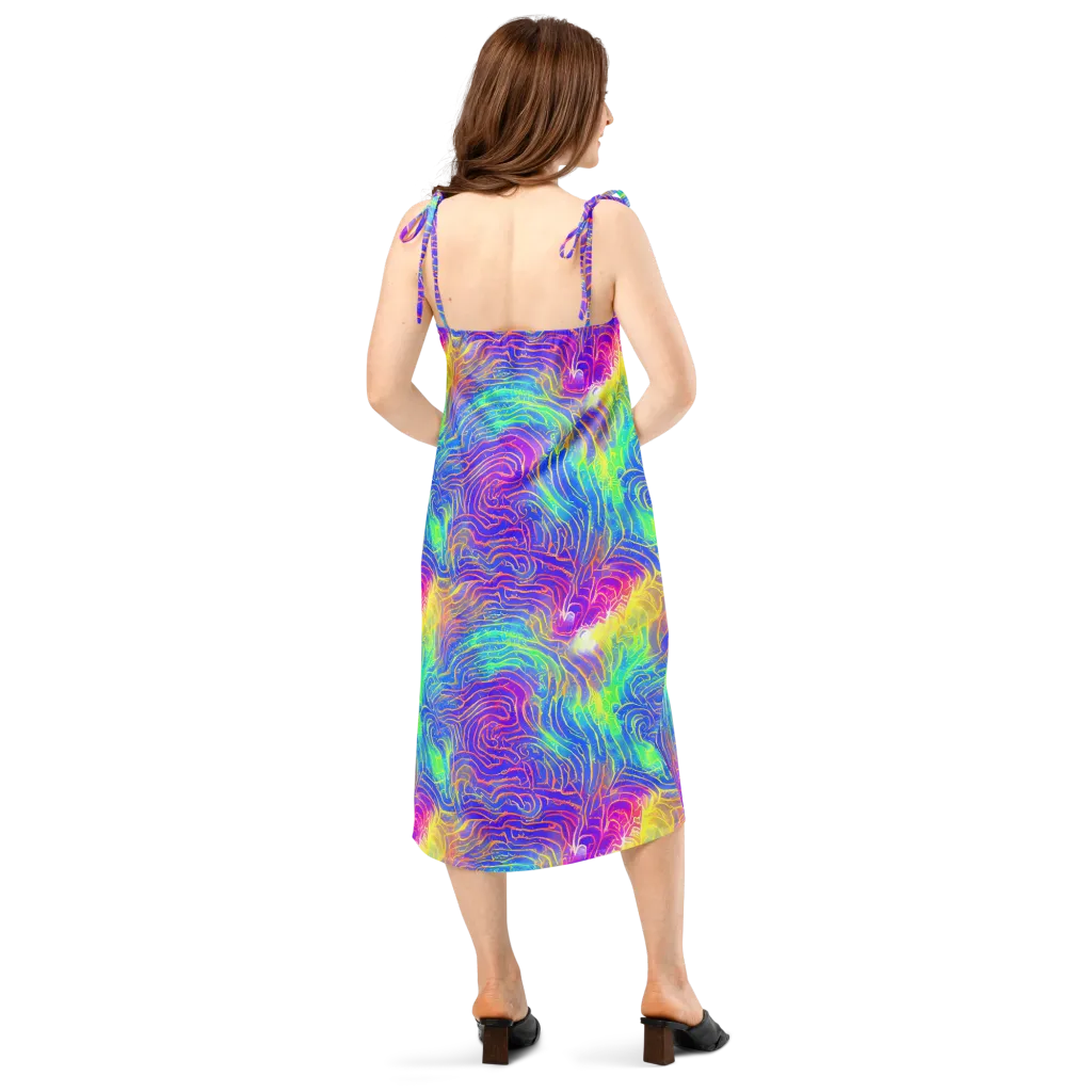 Ultraviolet Waves on Slip Dress — Back