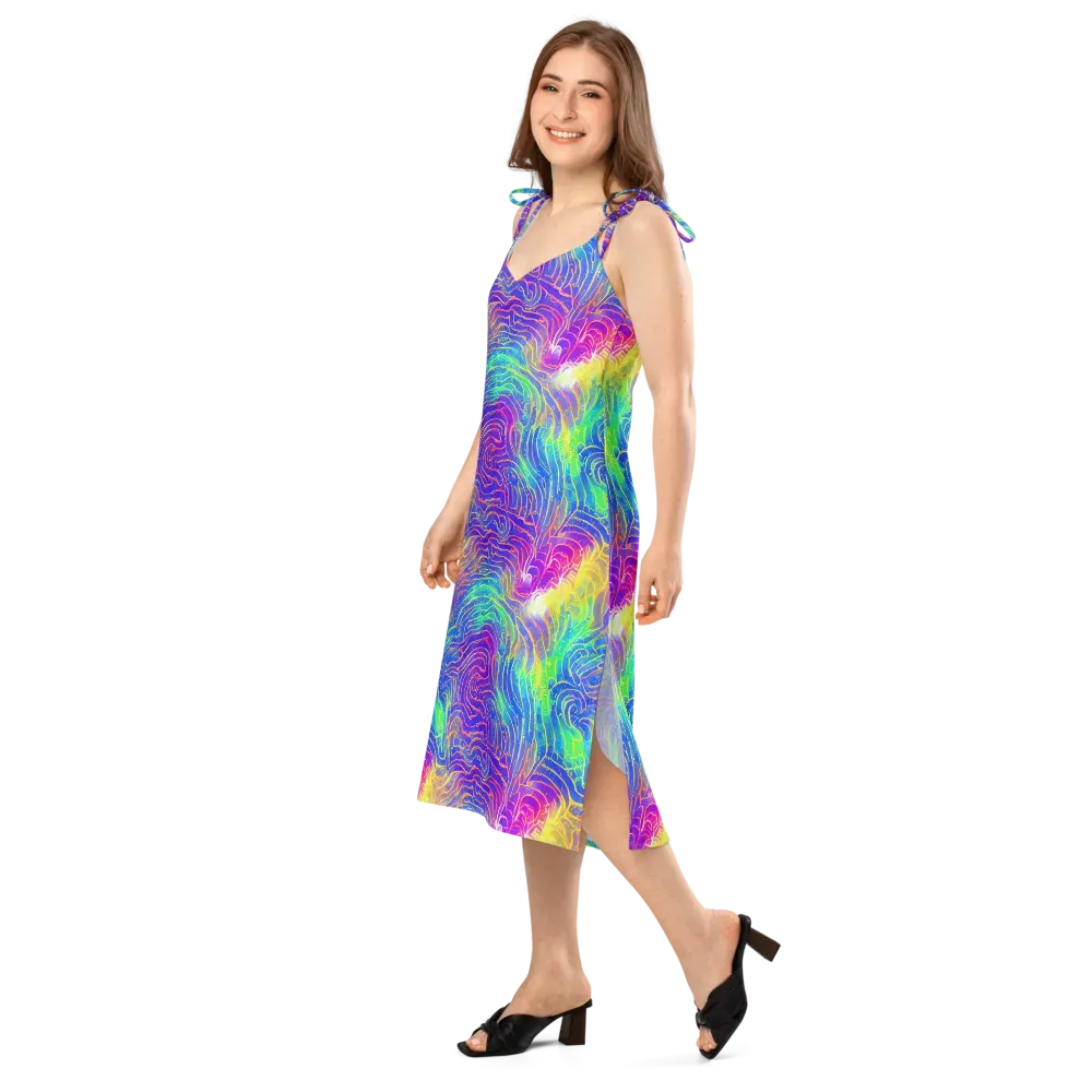 Ultraviolet Waves on Slip Dress — Left Front