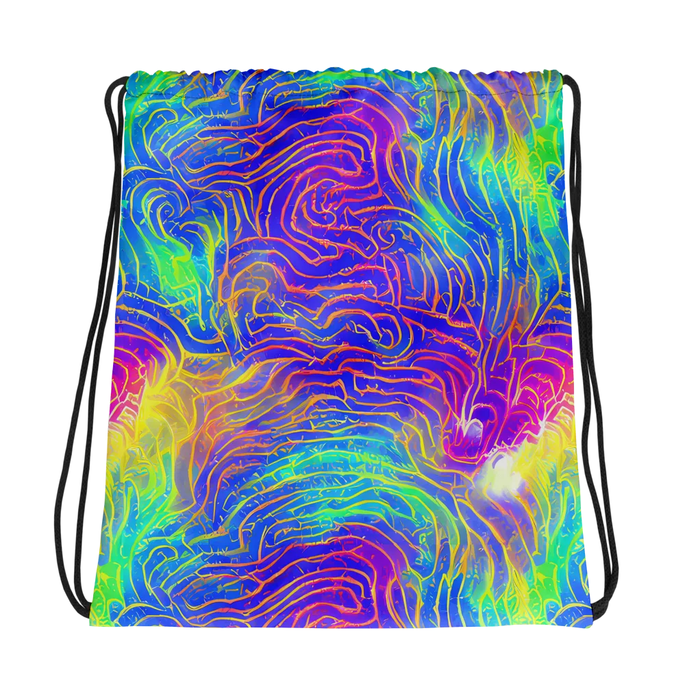 Ultraviolet Waves on Drawstring Bag — Photo