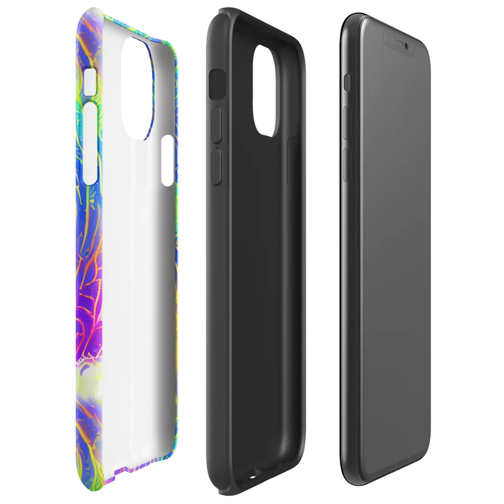 Ultraviolet Waves on Tough Case for iPhone® — Right