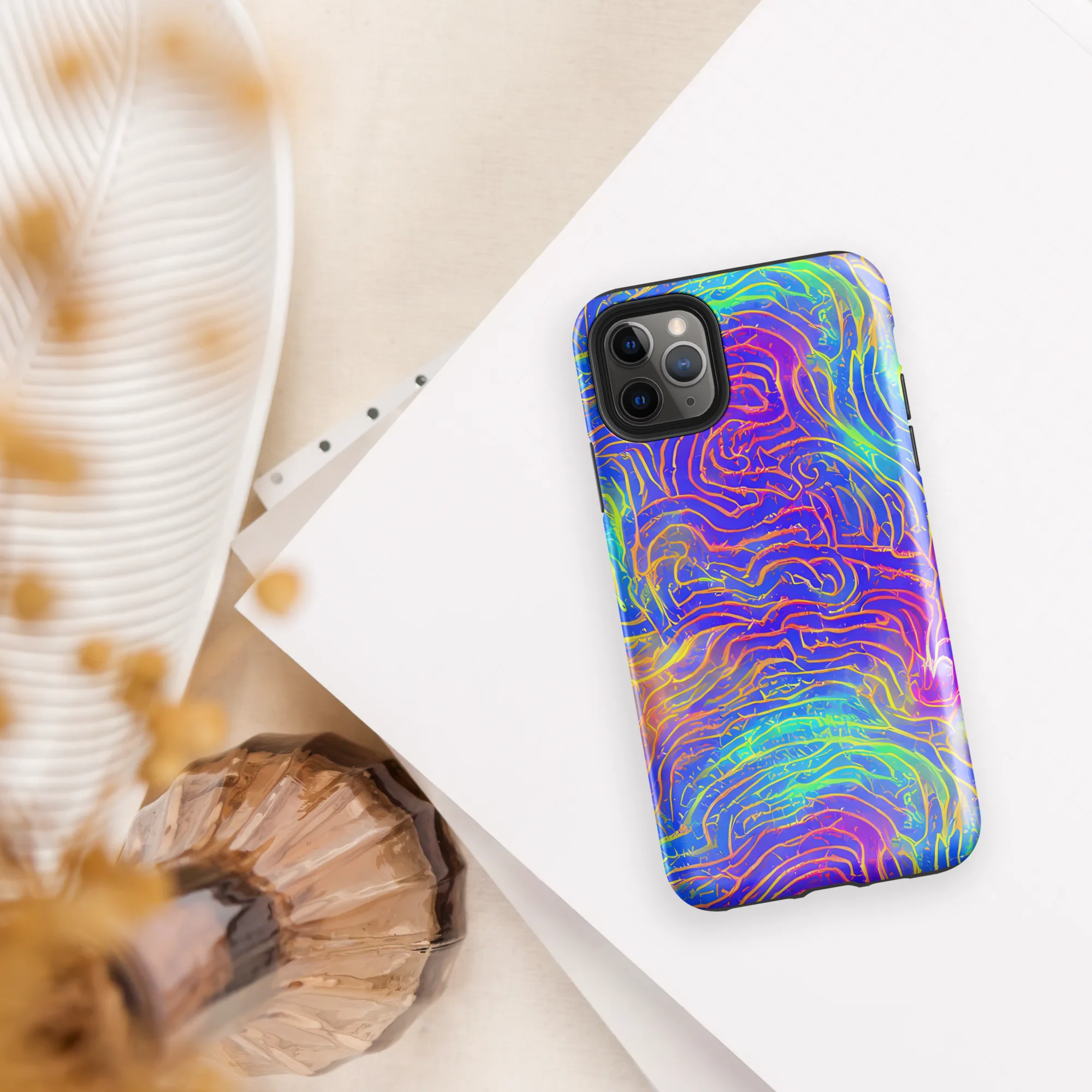 Ultraviolet Waves on Tough Case for iPhone® — Front
